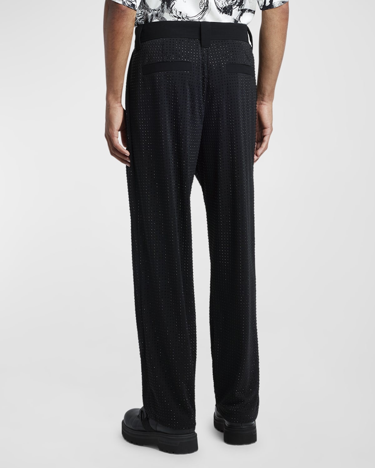 Men's Strass Pleated Trousers - 4