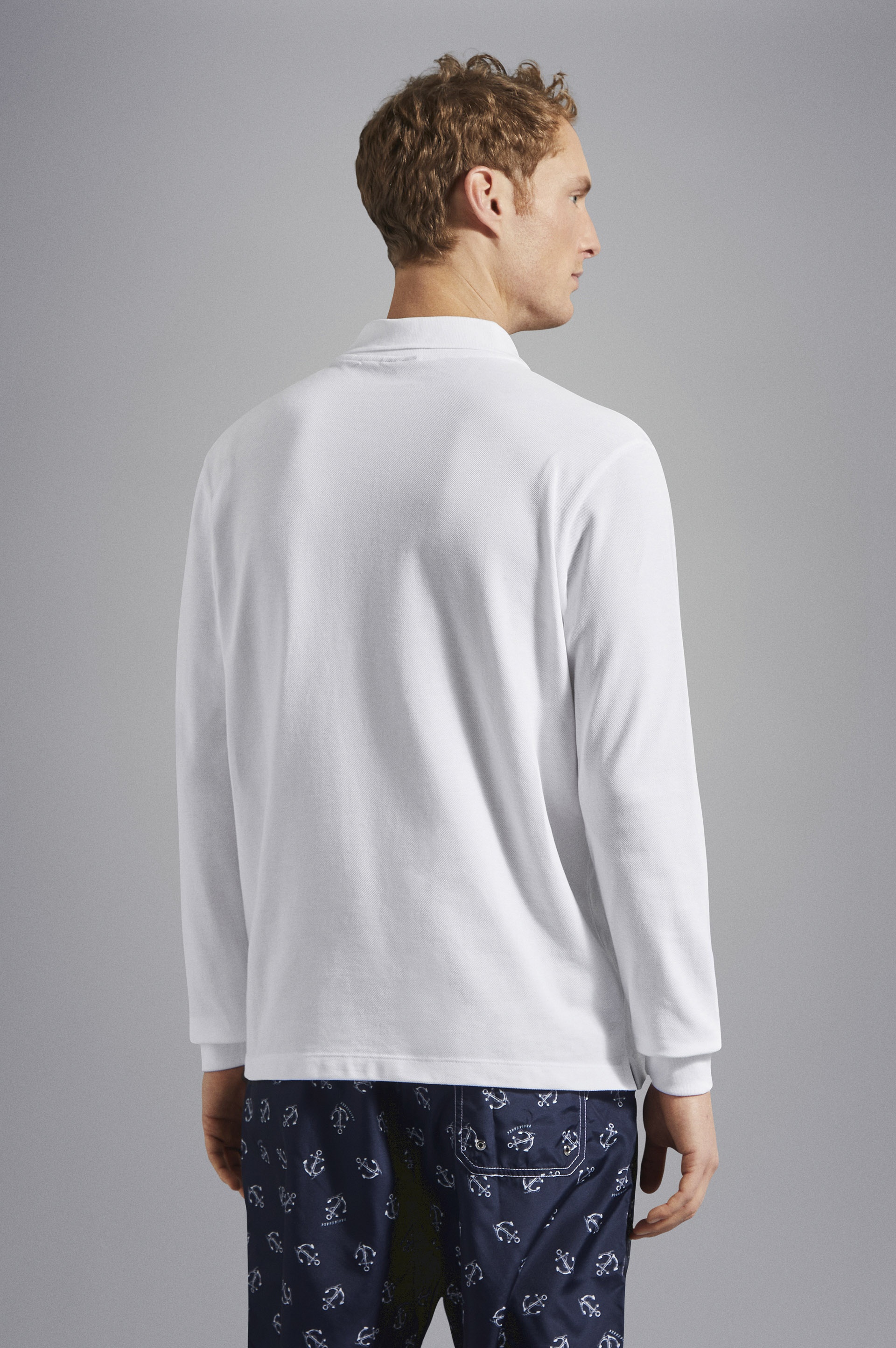 COTTON PIQUÉ POLO SHIRT WITH ICONIC BADGE - 3