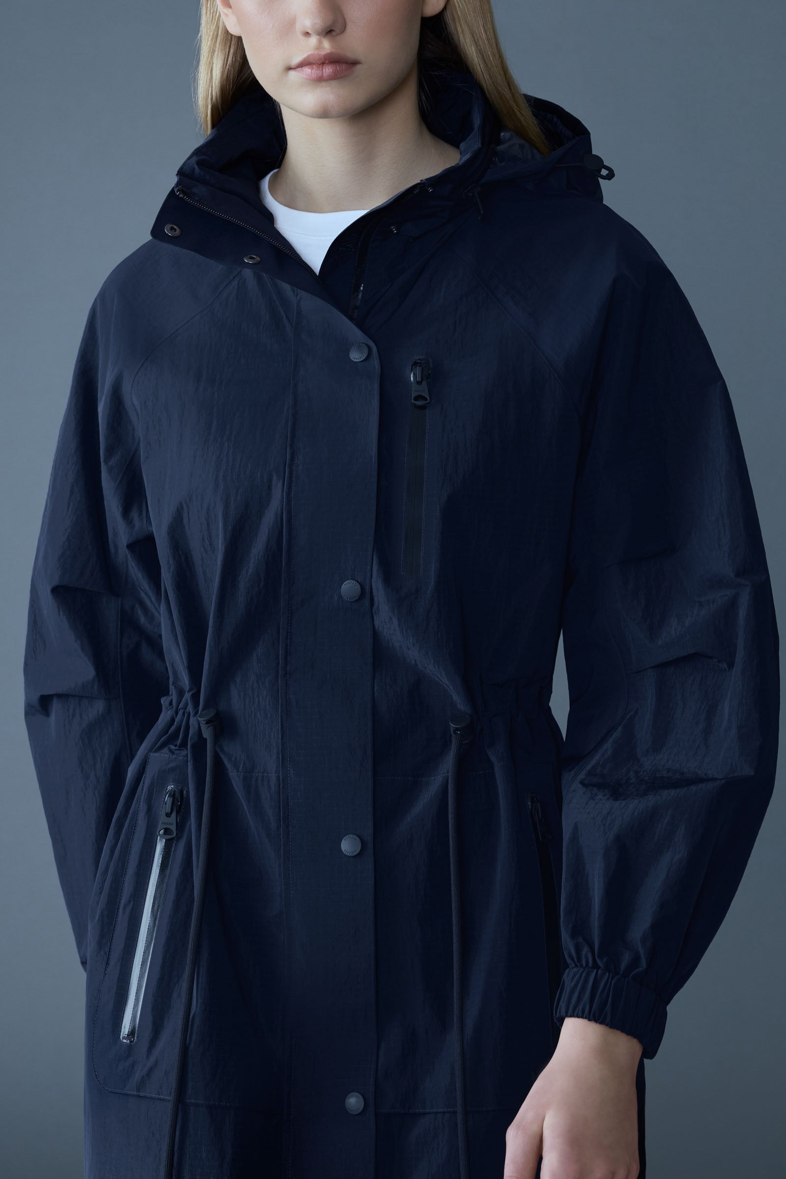 MAKAYLA Knee-Length Lightweight Rain Jacket - 5