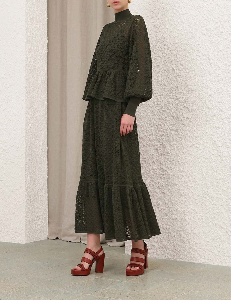LUNA LACE KNIT MAXI SKIRT 3
