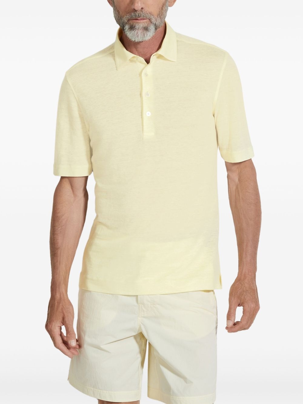 linen polo shirt - 2