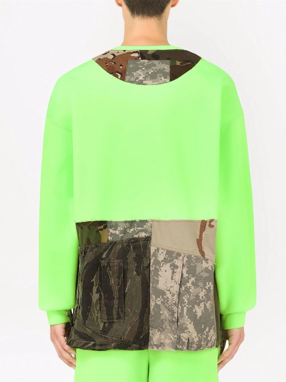 camouflage panelled sweatshirt - 4