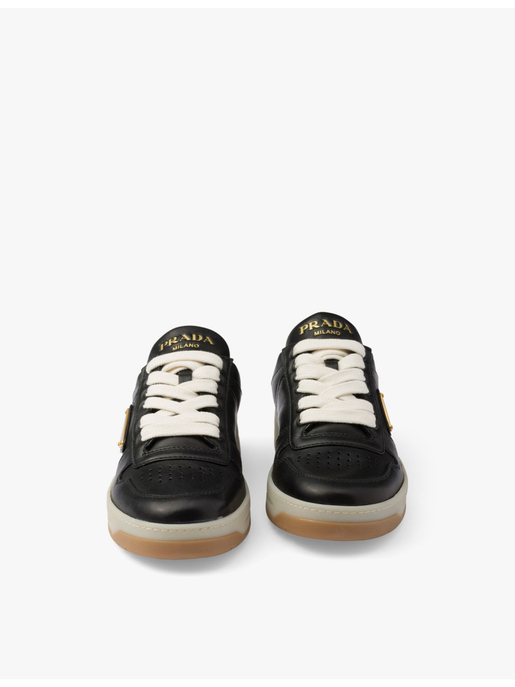 Downtown logo-embellished leather low-top trainers - 6