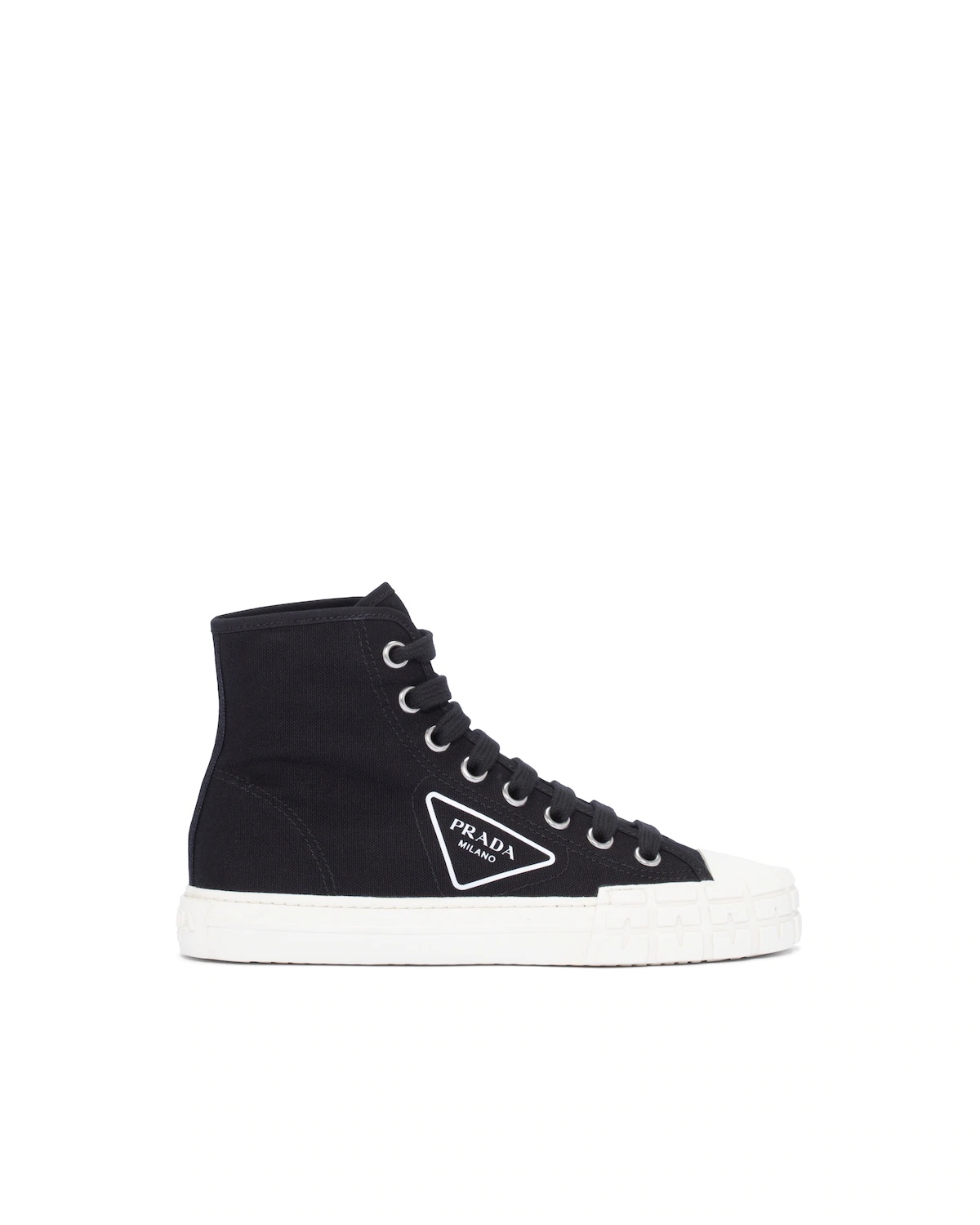 Cotton canvas high-top sneakers - 3