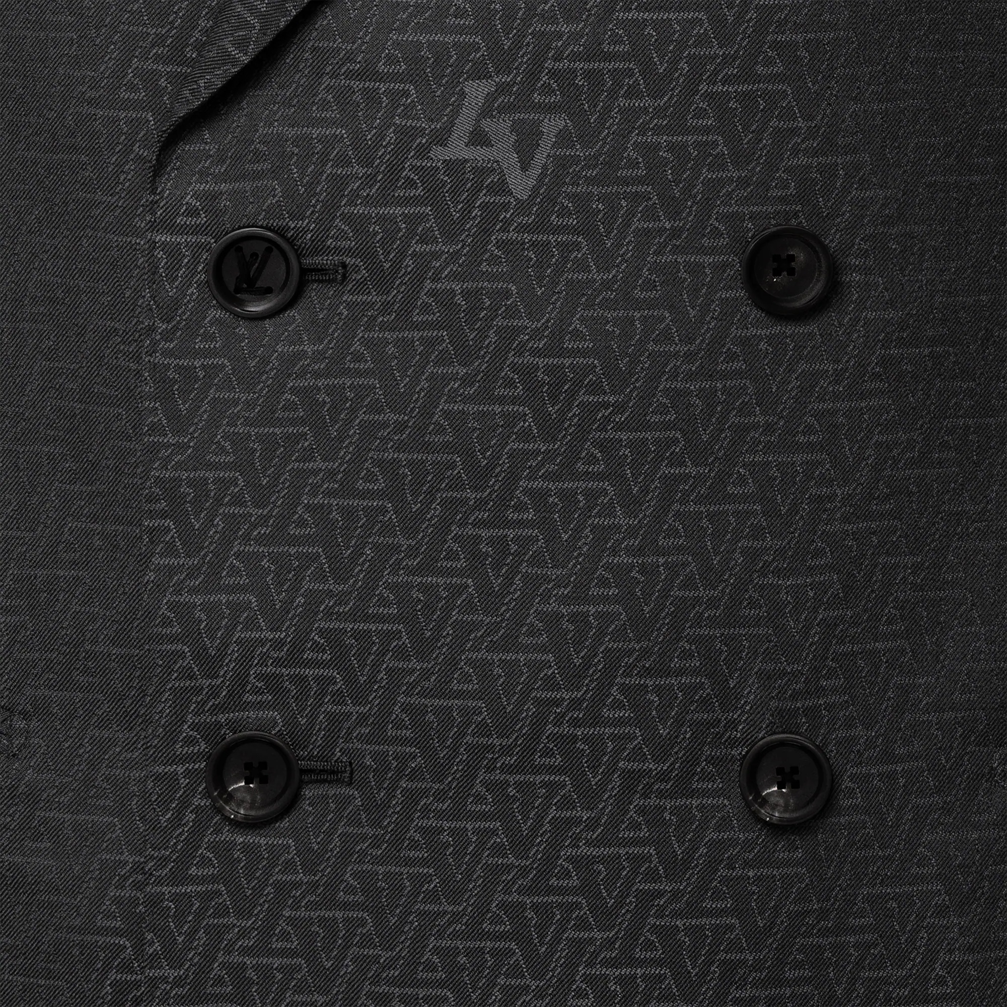 Double-Breasted Wool Pont Neuf Jacket - 4