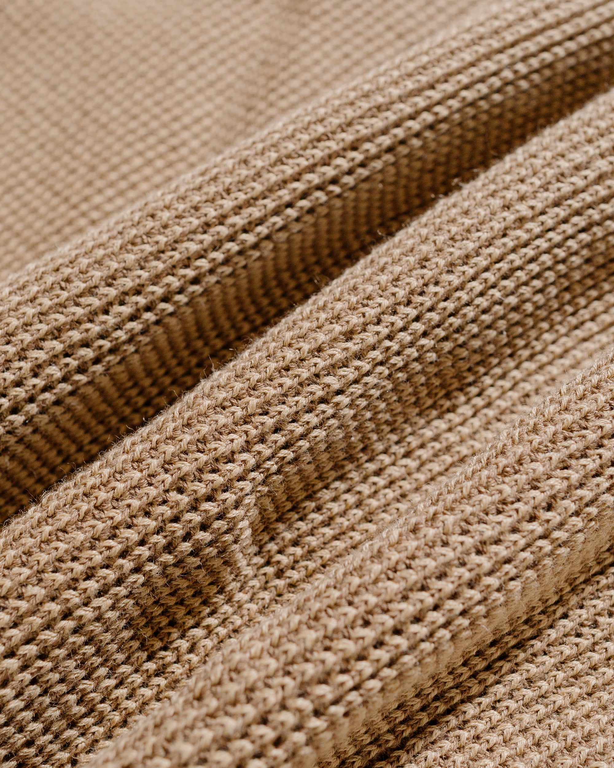 Zip Knit Polo Beige - 6