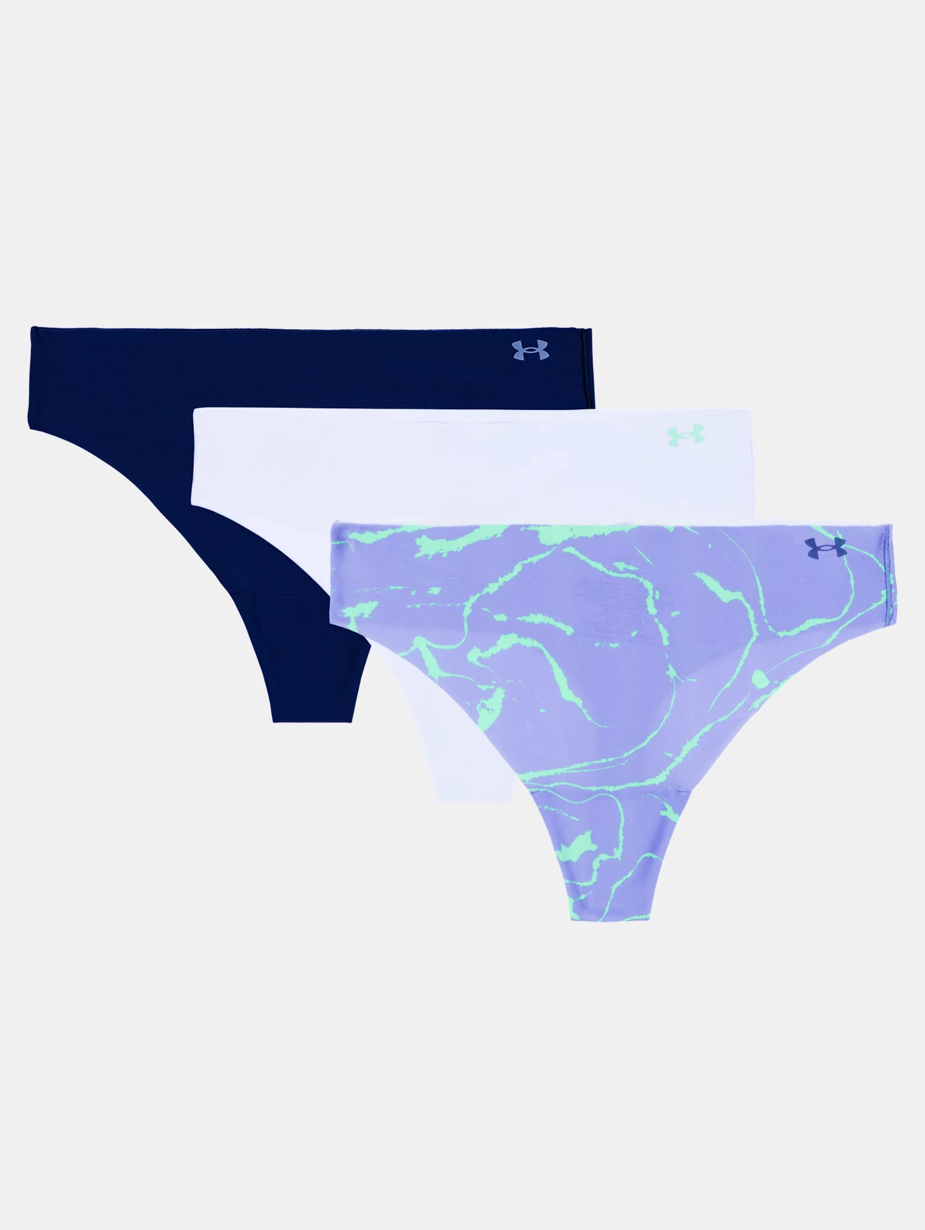 Women's UA Pure Stretch 3-Pack Printed No Show Thong - 4