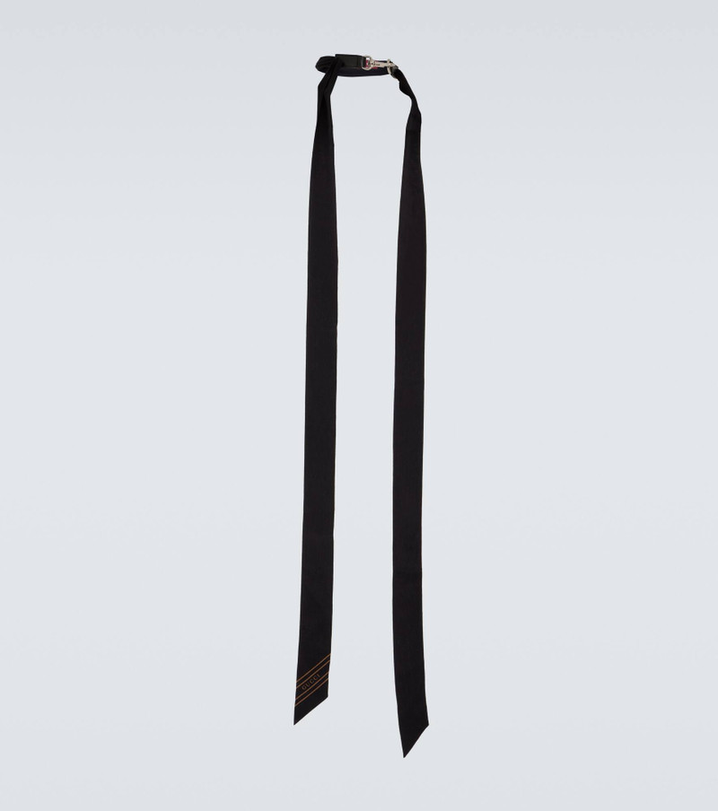 Logo silk crêpe scarf 1