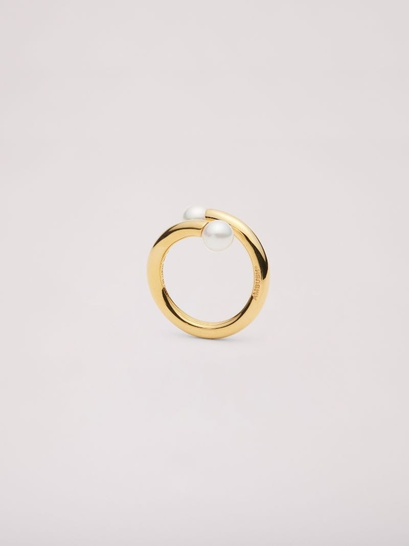 Small Pearl Barbell Ring 4