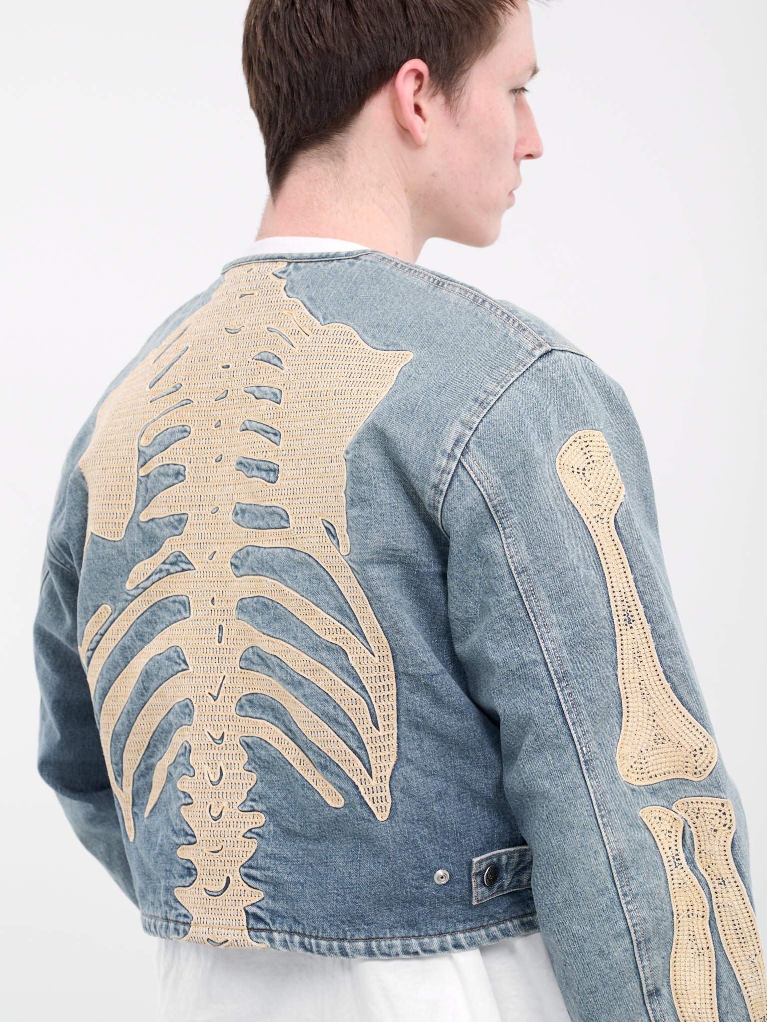 Kapital Bone Denim Motocross Jacket | hlorenzo | REVERSIBLE