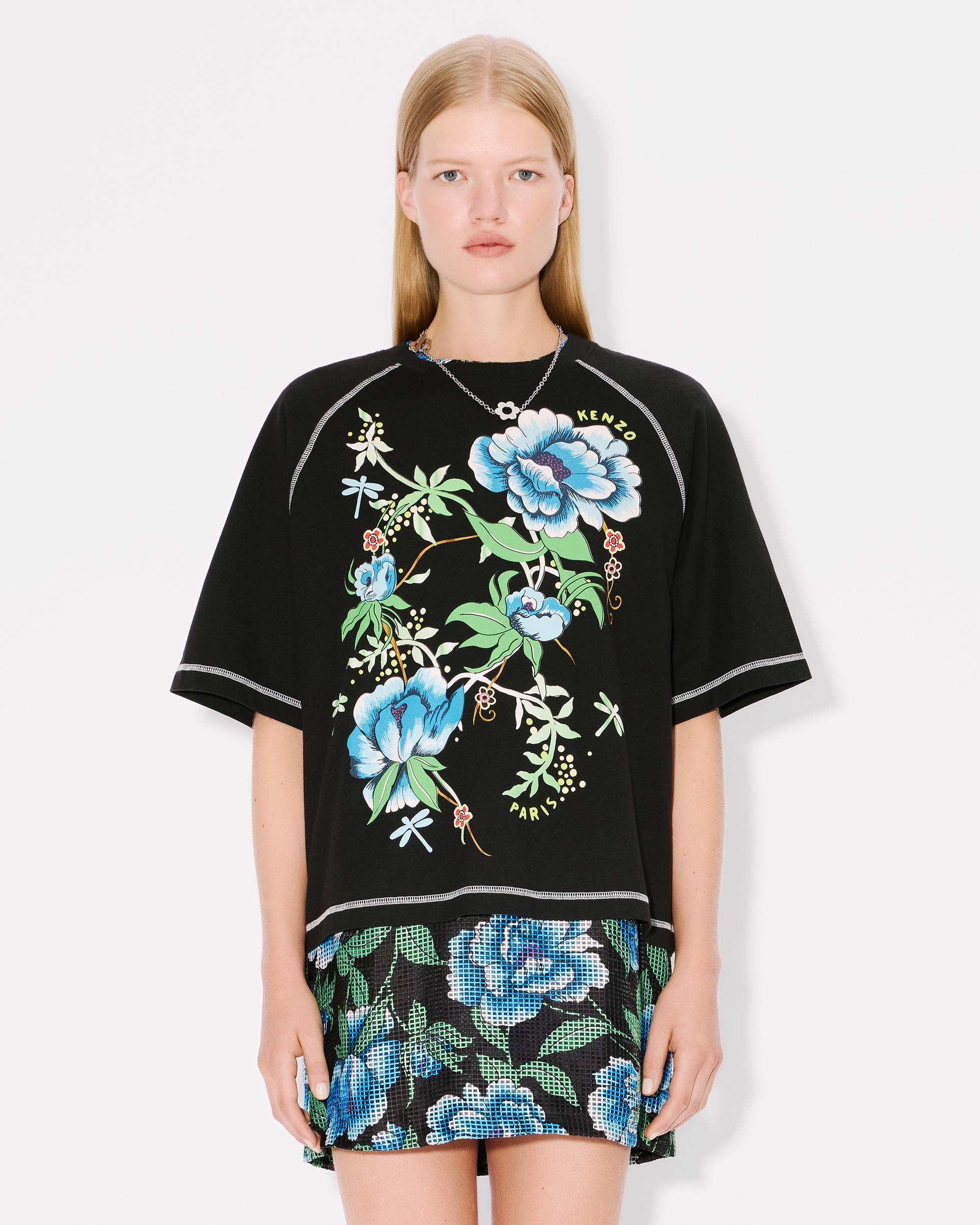 'KENZO Peonies' T-shirt in cotton - 3