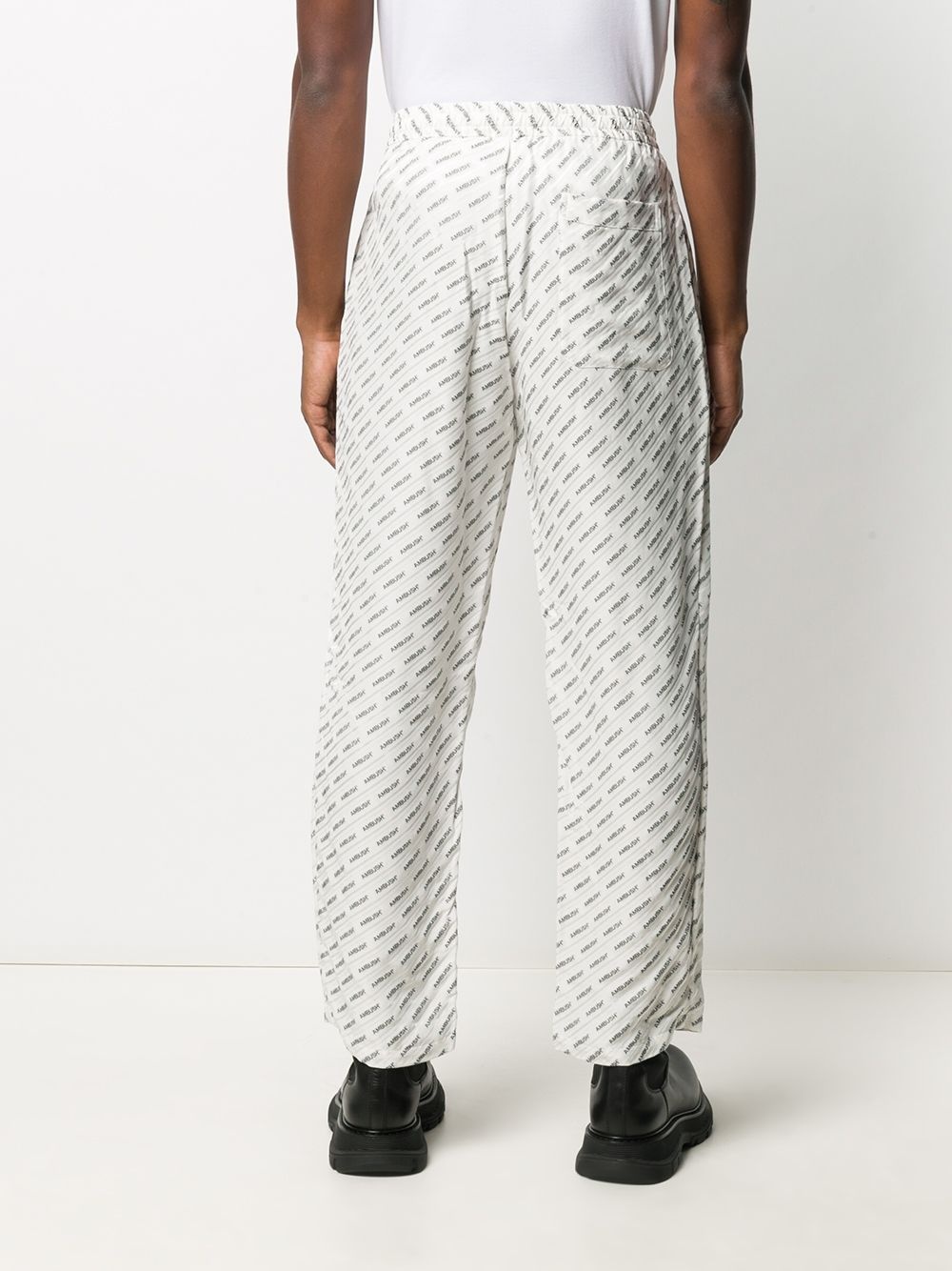 logo jacquard straight-leg trousers - 5