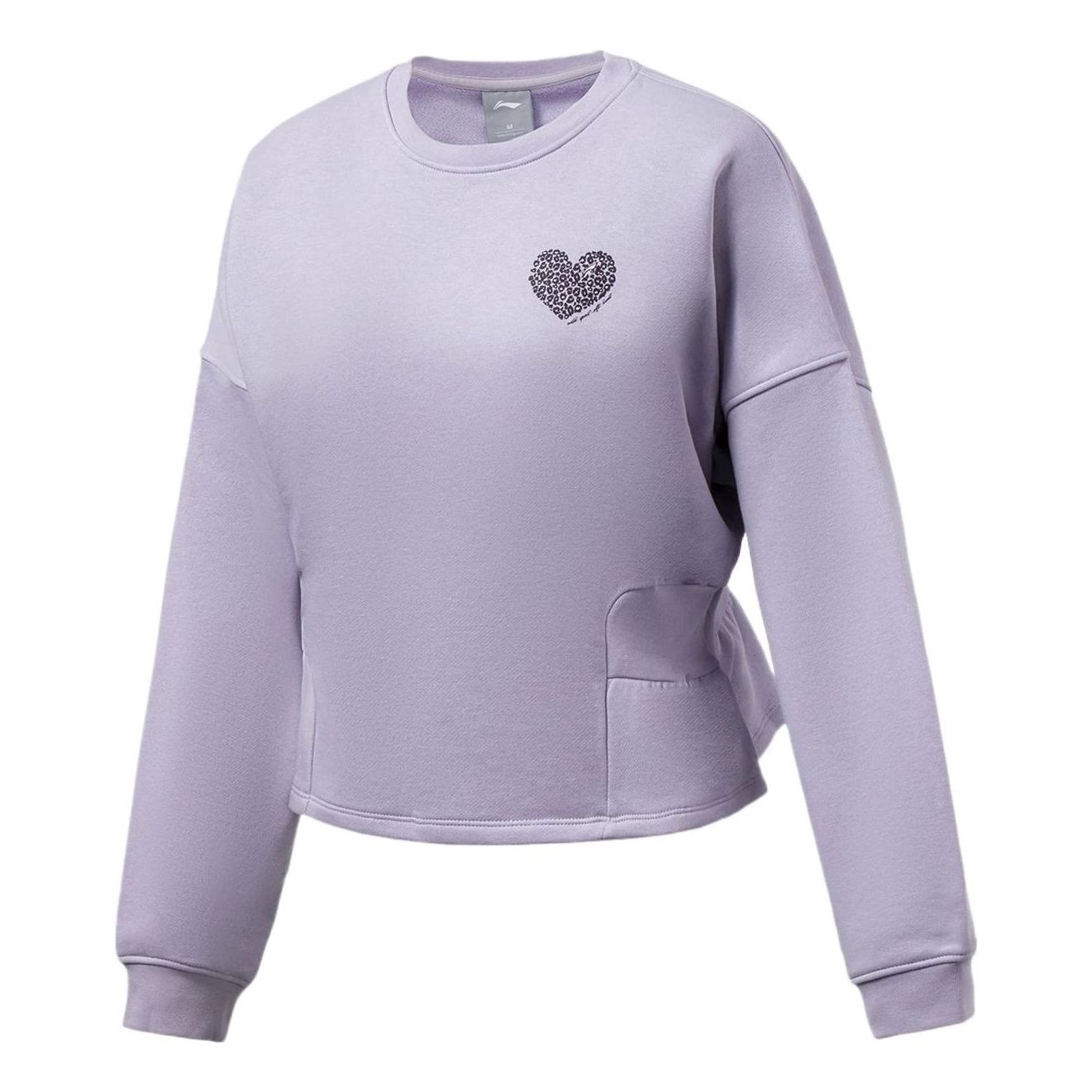 (WMNS) Li-Ning Lifestyle Heart Printed Sweatshirt 'Lilac' AWDRG28-3 - 1