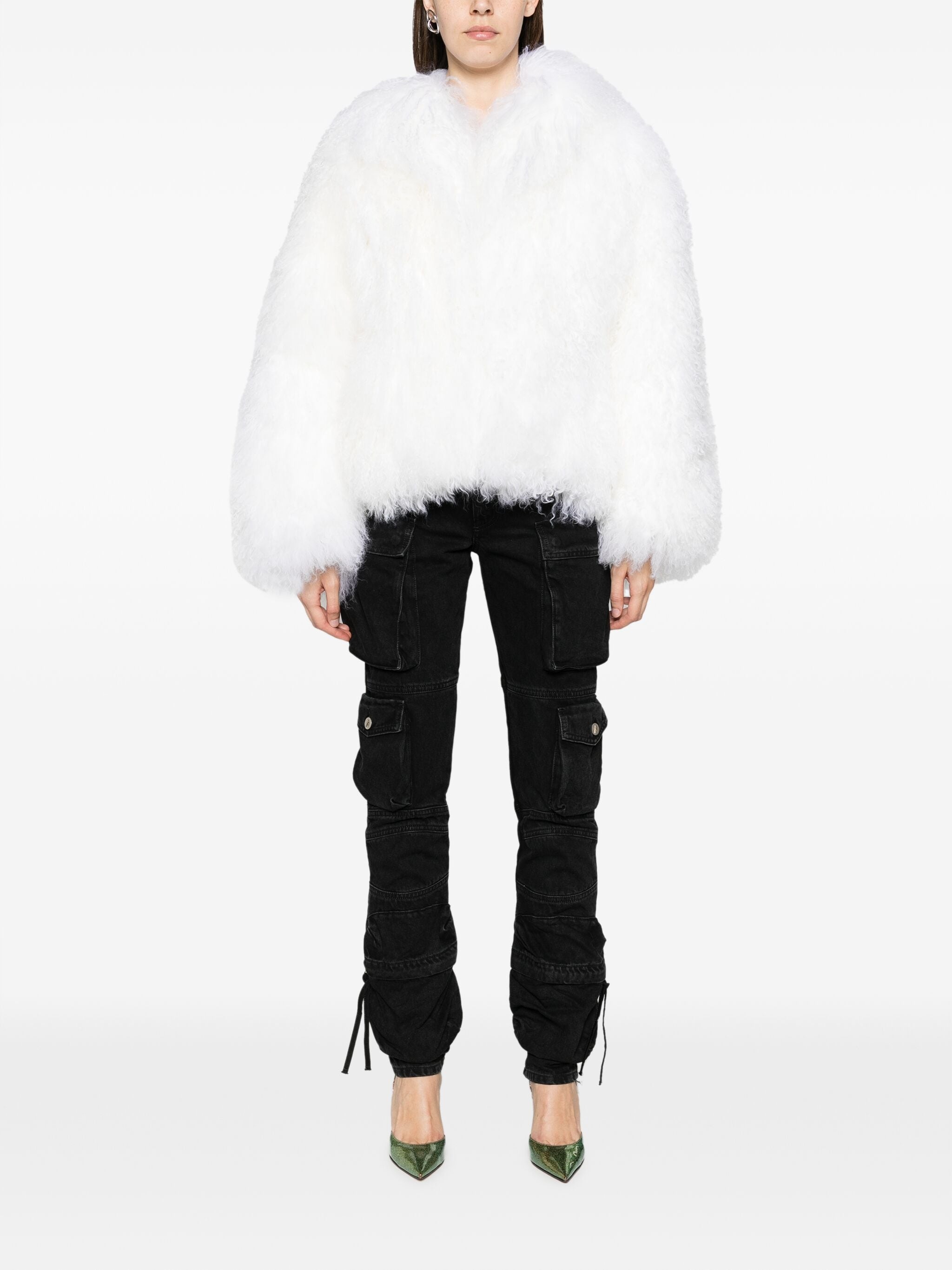 THE ATTICO WHITE SHORT COAT | REVERSIBLE