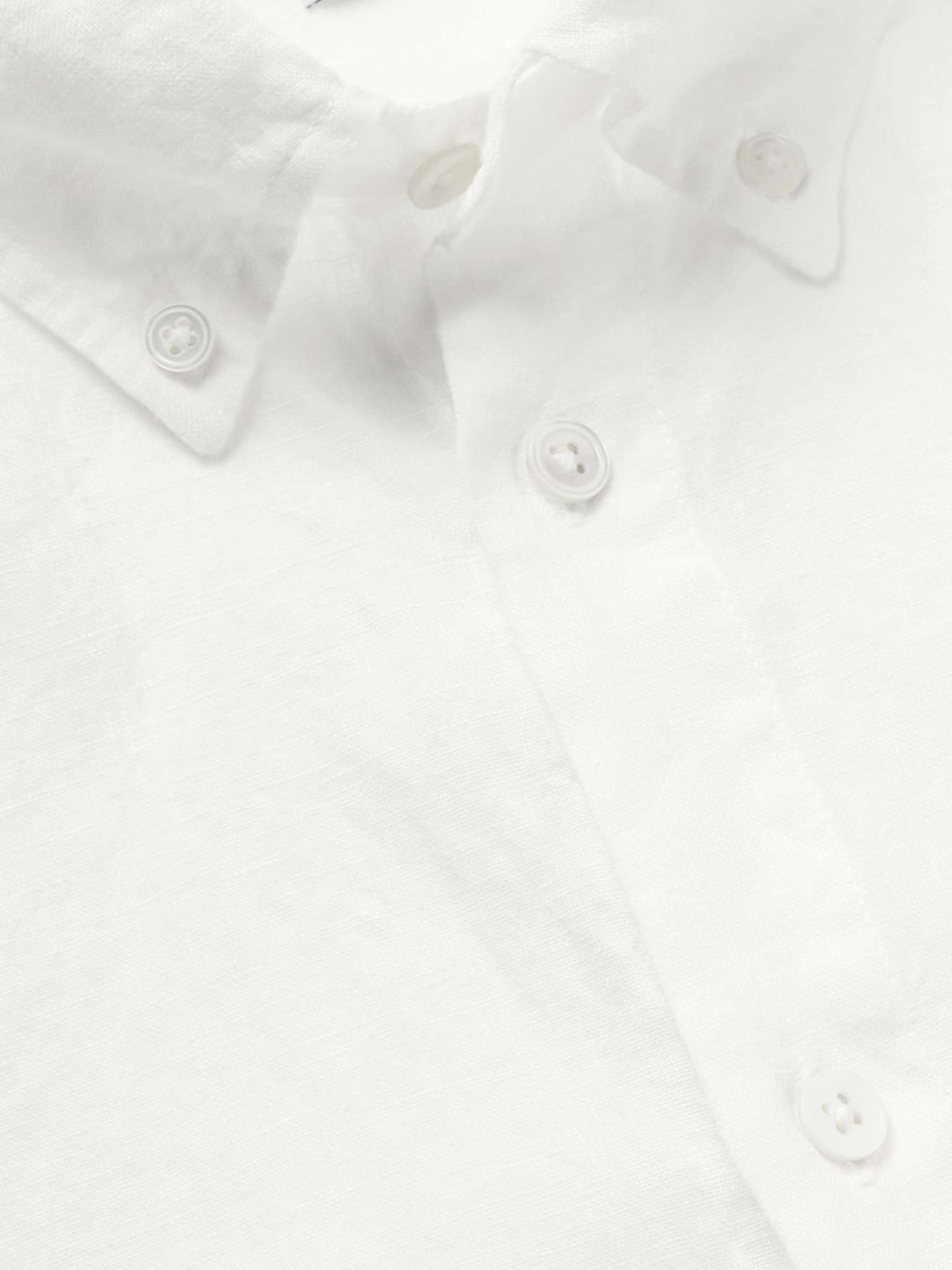 Arne Button-Down Collar Linen Shirt - 4