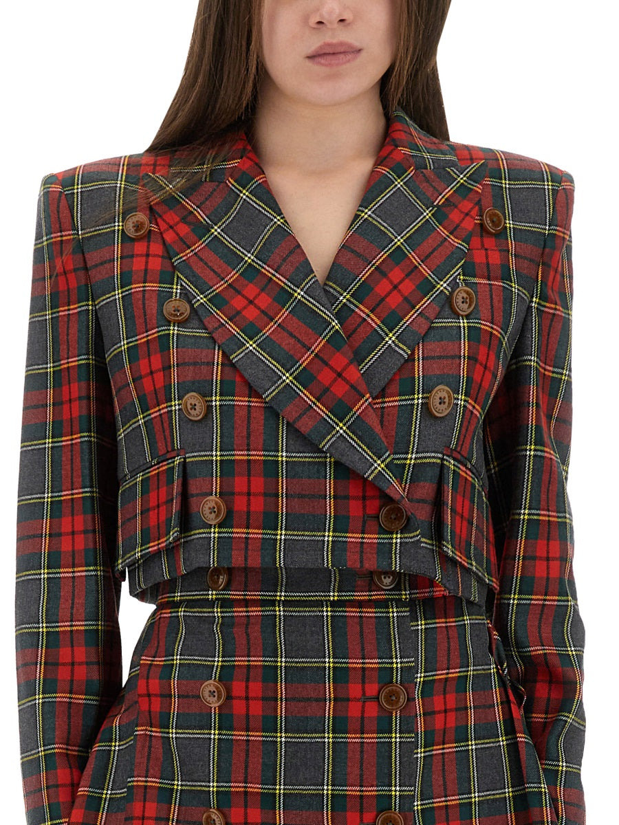Tartan Cropped Jacket - 4