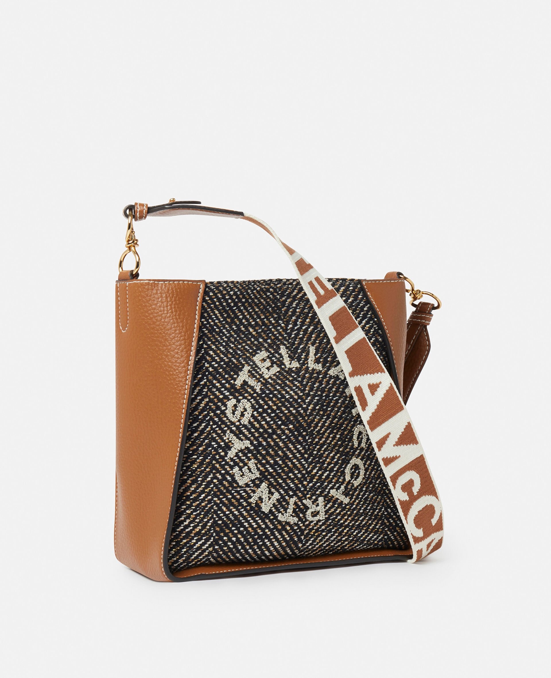 Stella Logo Herringbone Weave Shoulder Bag - 2