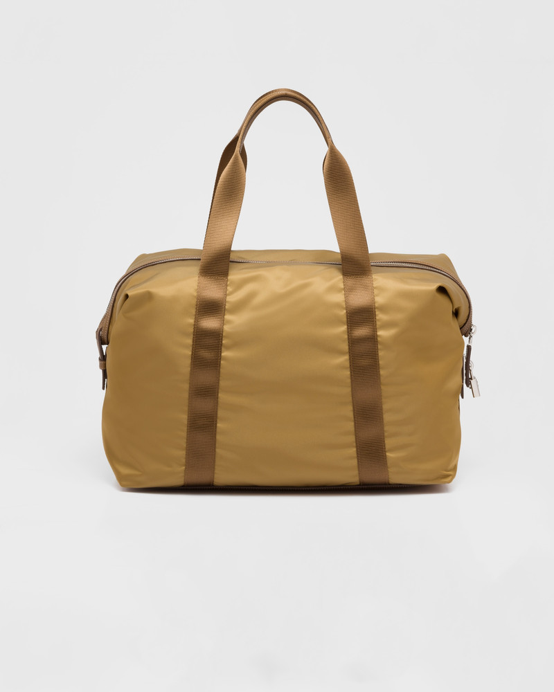 Re-Nylon and Saffiano leather duffle bag 4