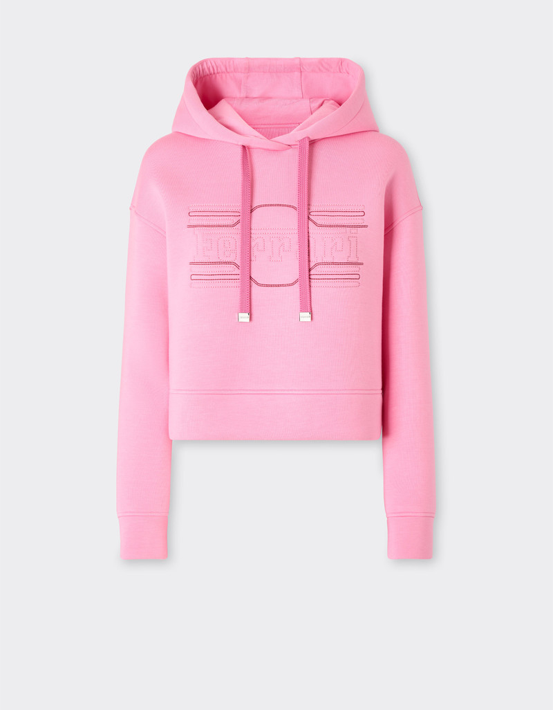 Scuba sweatshirt with Ferrari embroidery 1