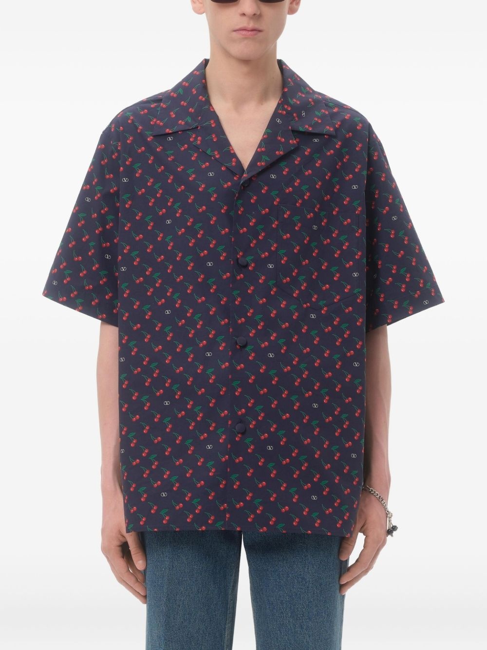 floral print relaxed shirt - 3
