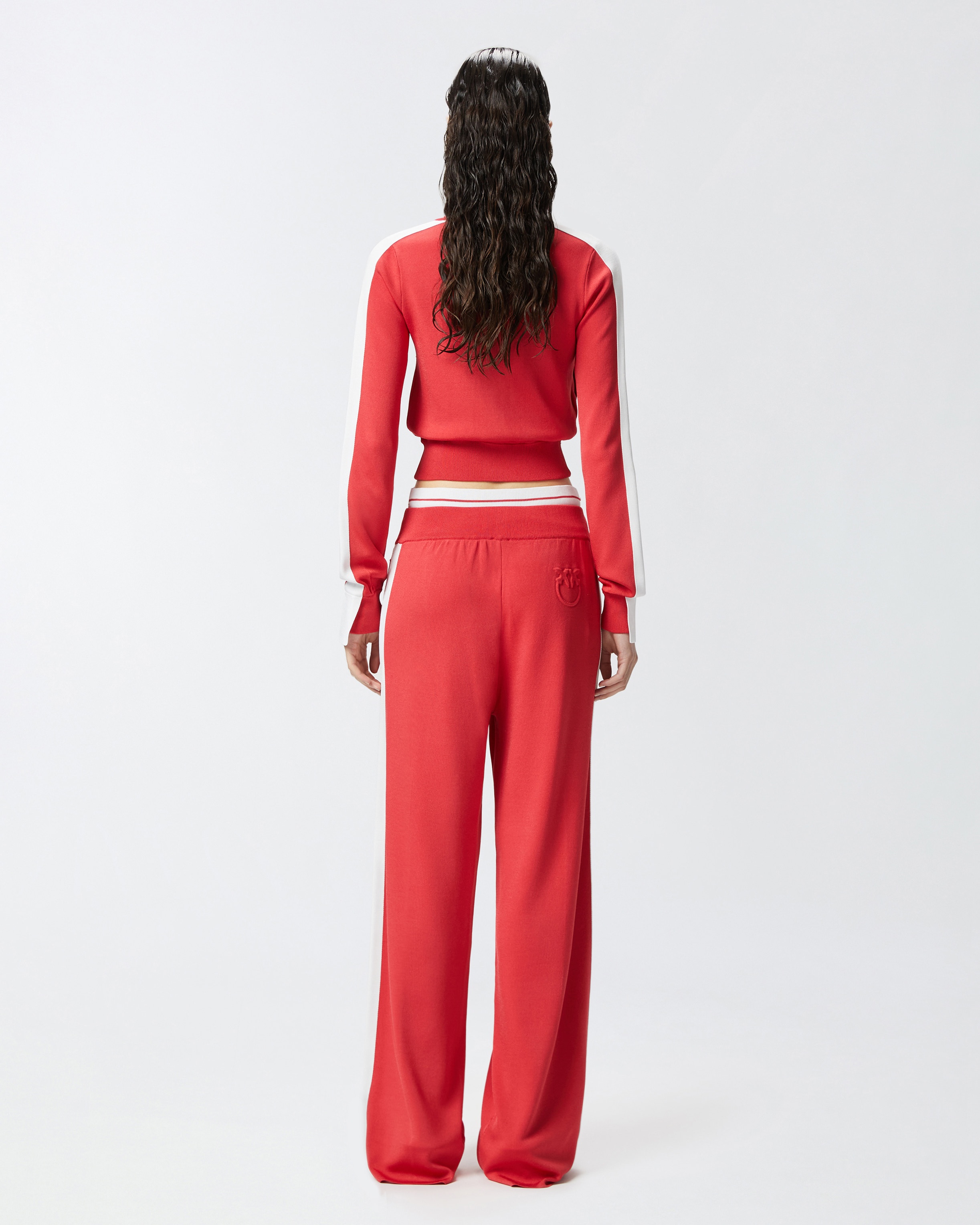 WIDE-LEG SPORTY TROUSERS WITH SIDE BAND DETAIL - 4