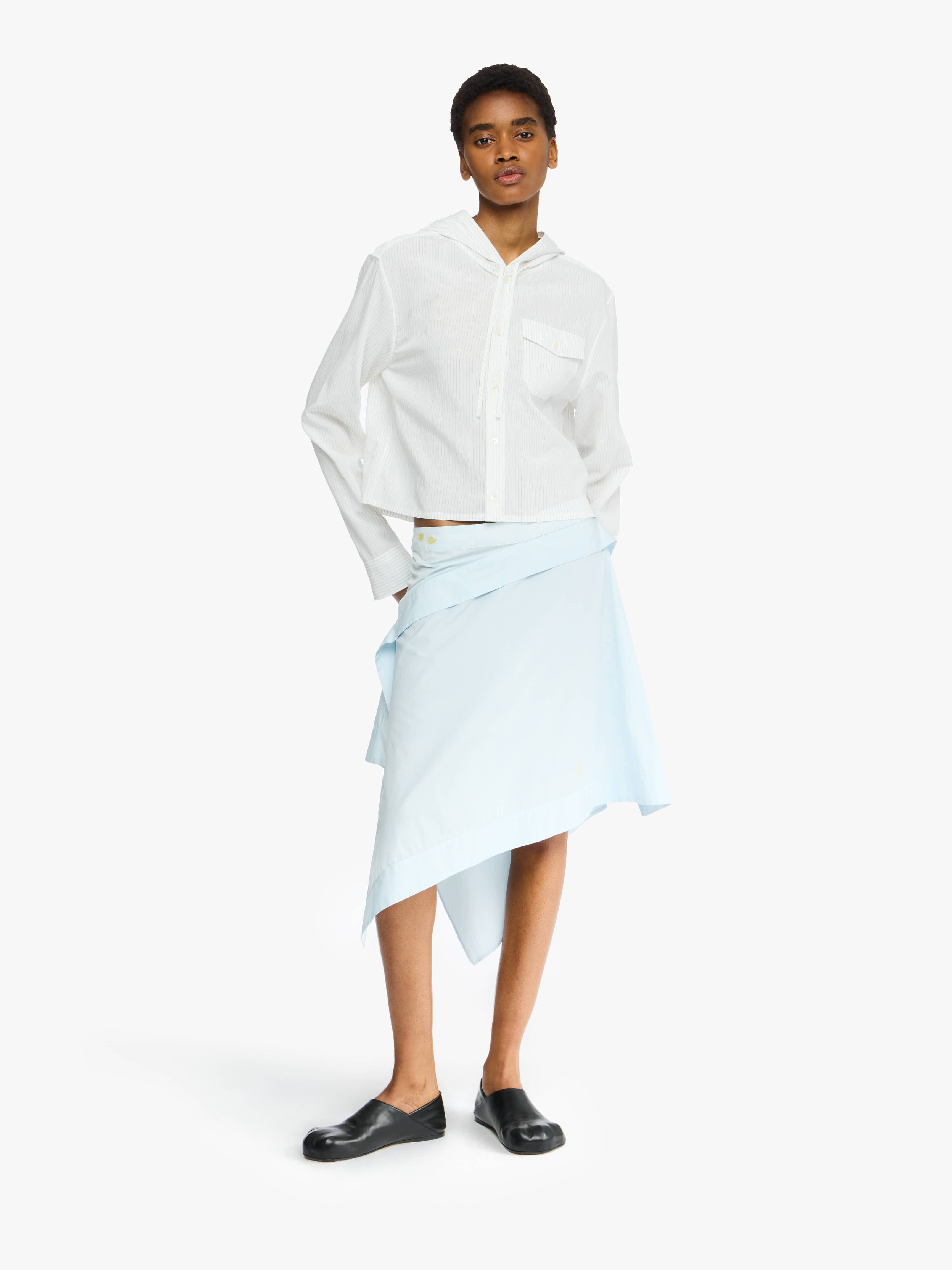 CROPPED HOODED SHIRT - 2