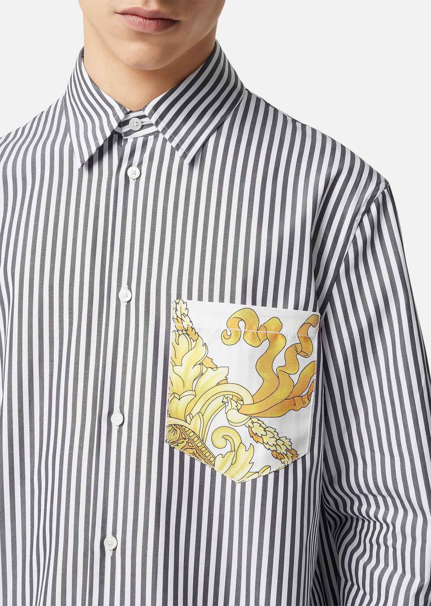 Medusa Renaissance Accent Cotton Poplin Shirt - 6