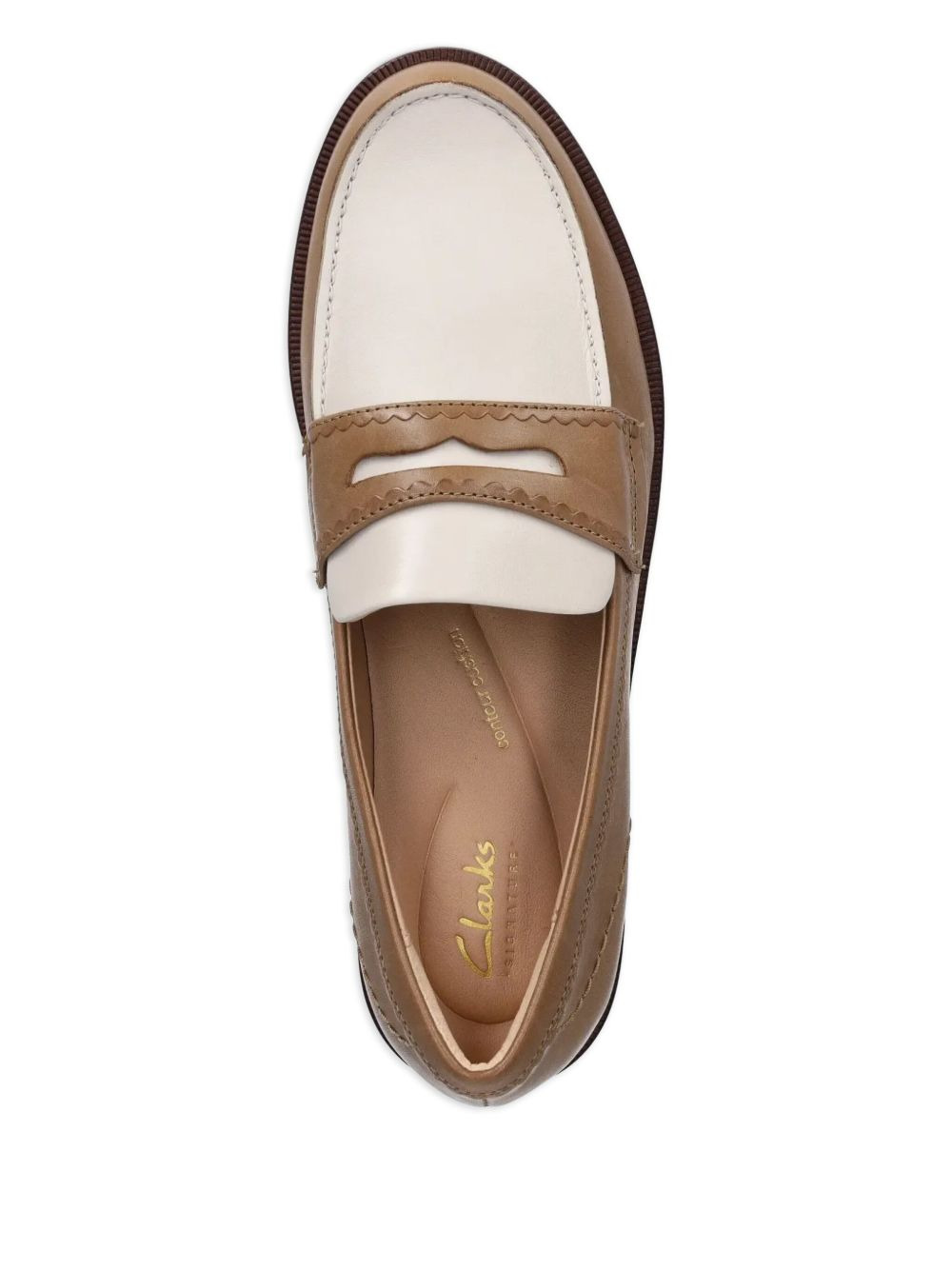 two-tone leather loafers - 4