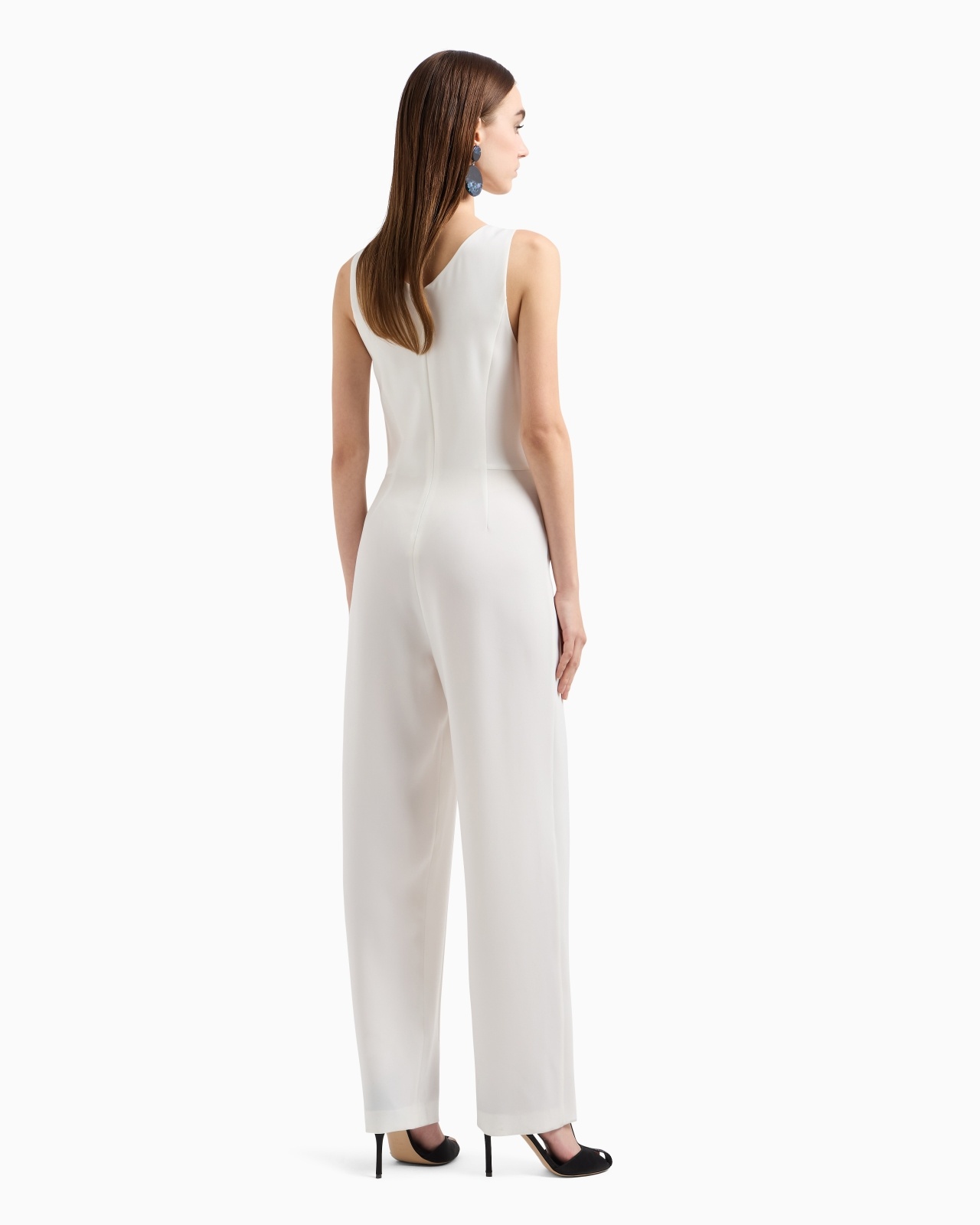 V-NECK JUMPSUIT IN TECHNICAL CADY - 3
