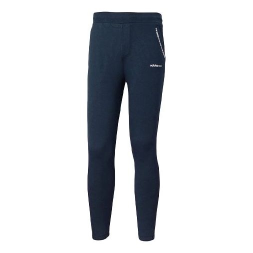 adidas neo logo Cozy Breathable Casual Sports Long Pants Blue DZ7582 - 1