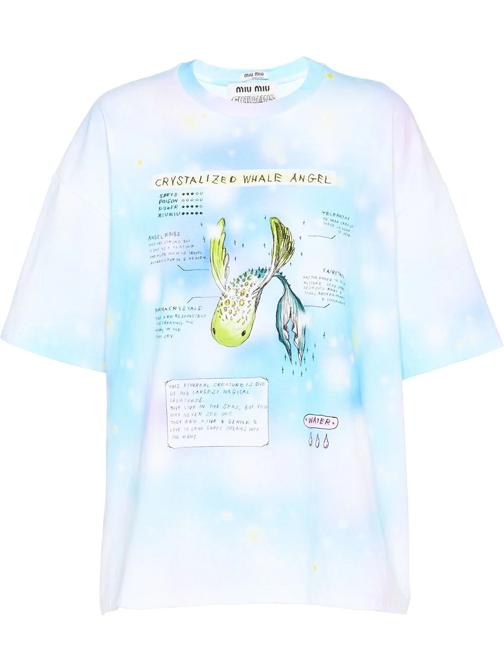 crystalized whale-print T-shirt - 1