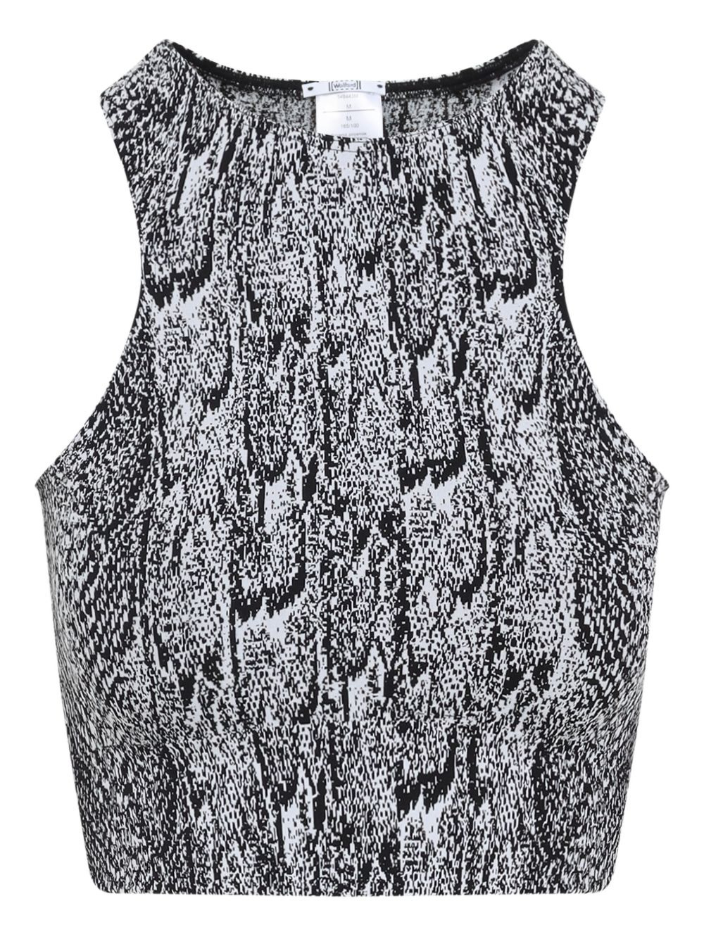 snakeskin-print halter-neck top - 3