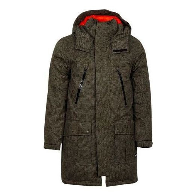 Converse Mid-length Printed Sideline Down Jacket 'Olive Green' 10007260-A01 - 1