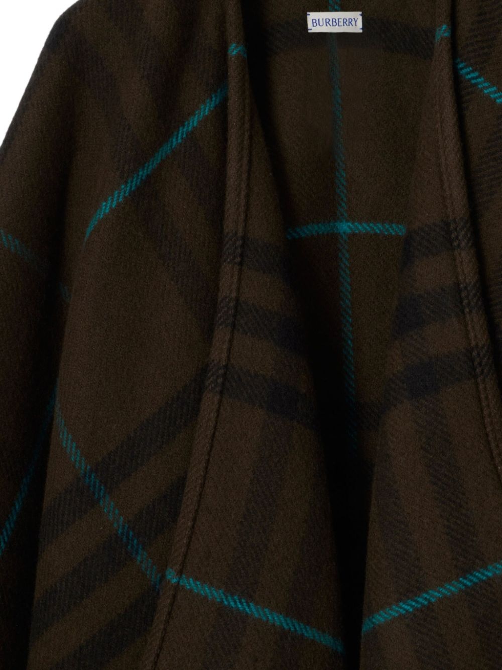 checked fringed cape - 5