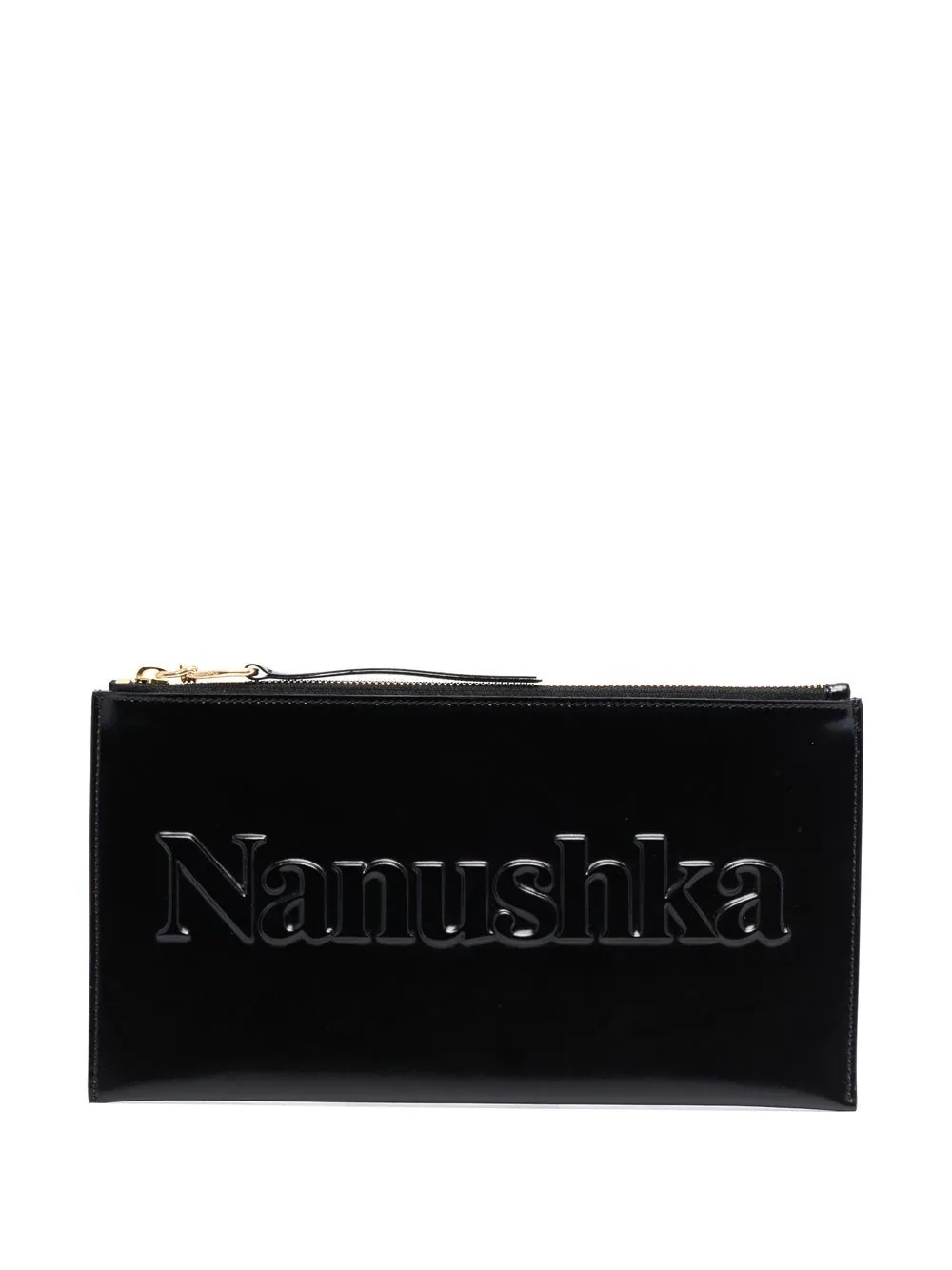 logo embossed zipped wallet - 1