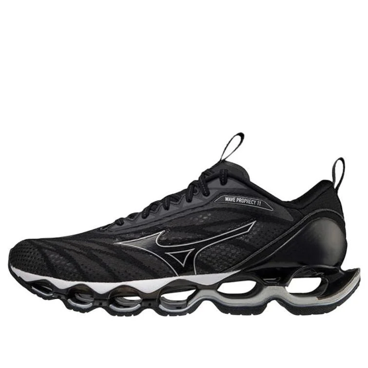Mizuno Wave Prophecy 11 Shock Absorption Breathable Gray Silver Black J1GC220004 - 1