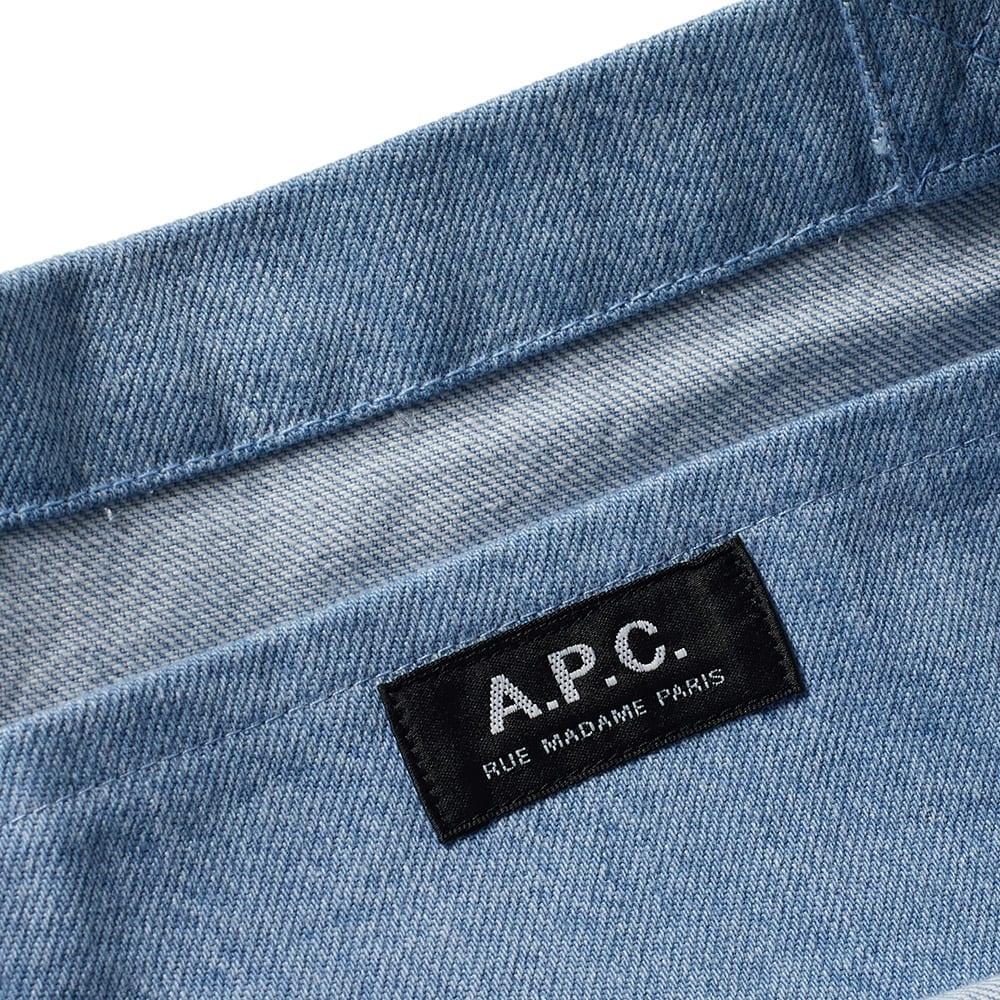 A.P.C. Lou Stonewashed Denim Tote - 3