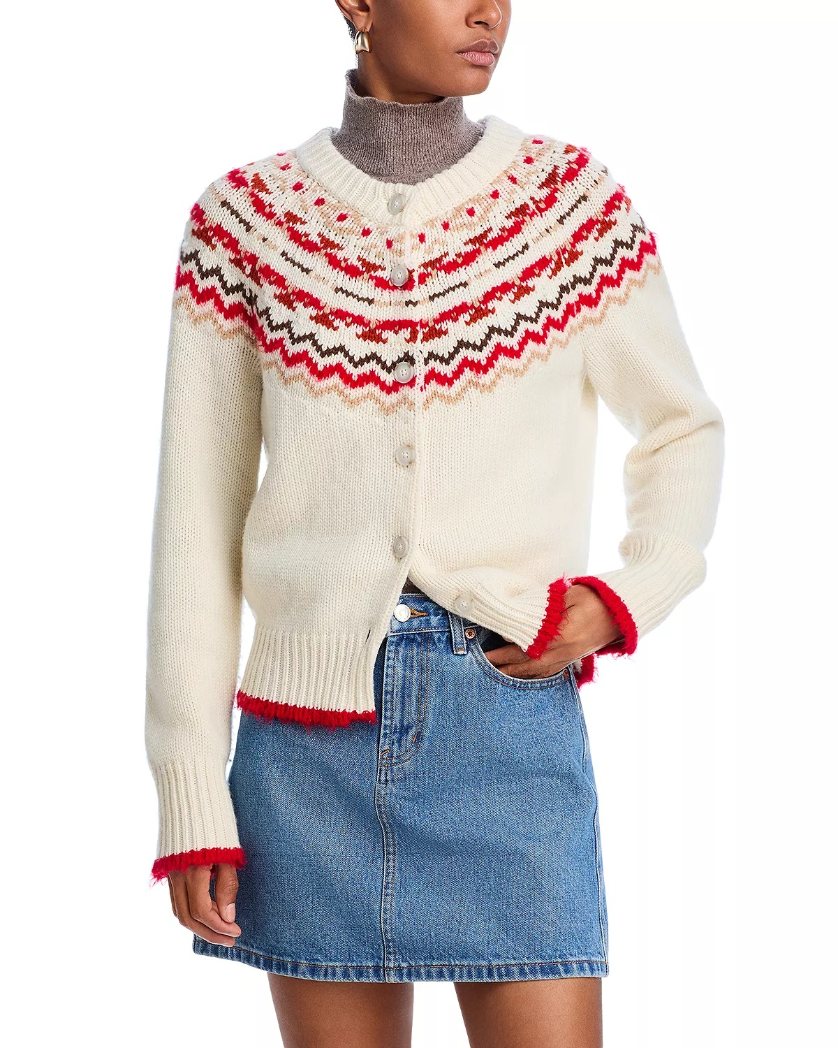 Chalet Frayed Edge Cardigan - 1