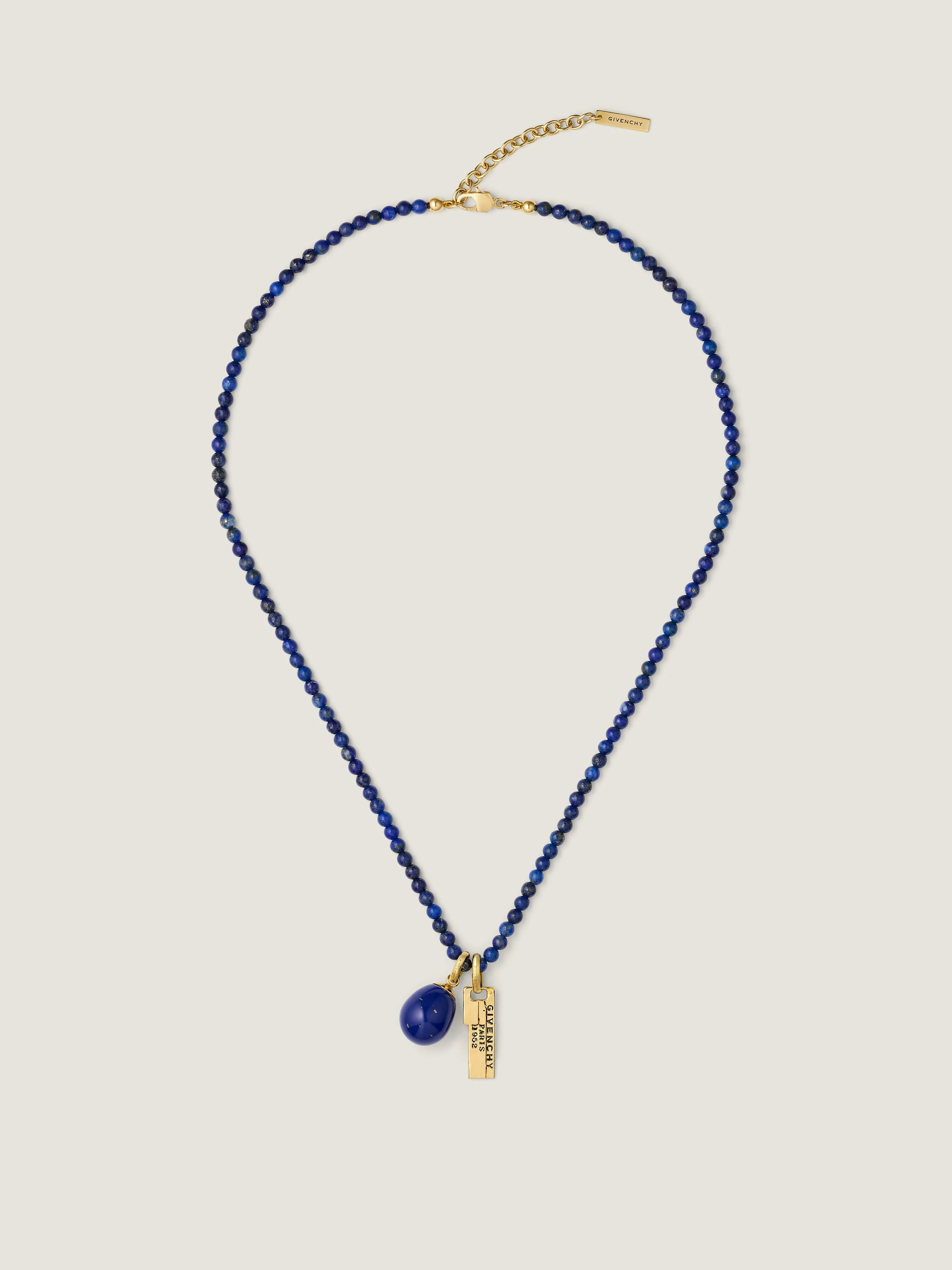 GIVENCHY TAPE NECKLACE IN LAPIS LAZULI, METAL AND RESIN - 1