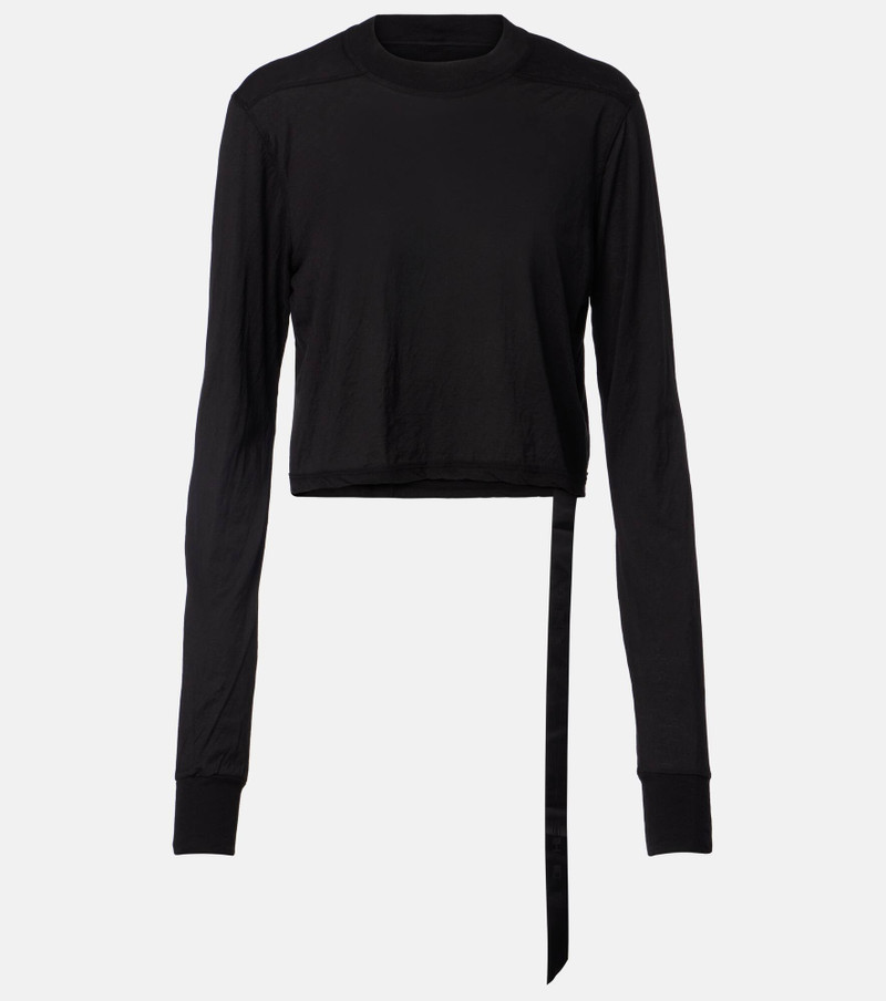 Belted cotton jersey T-shirt 1