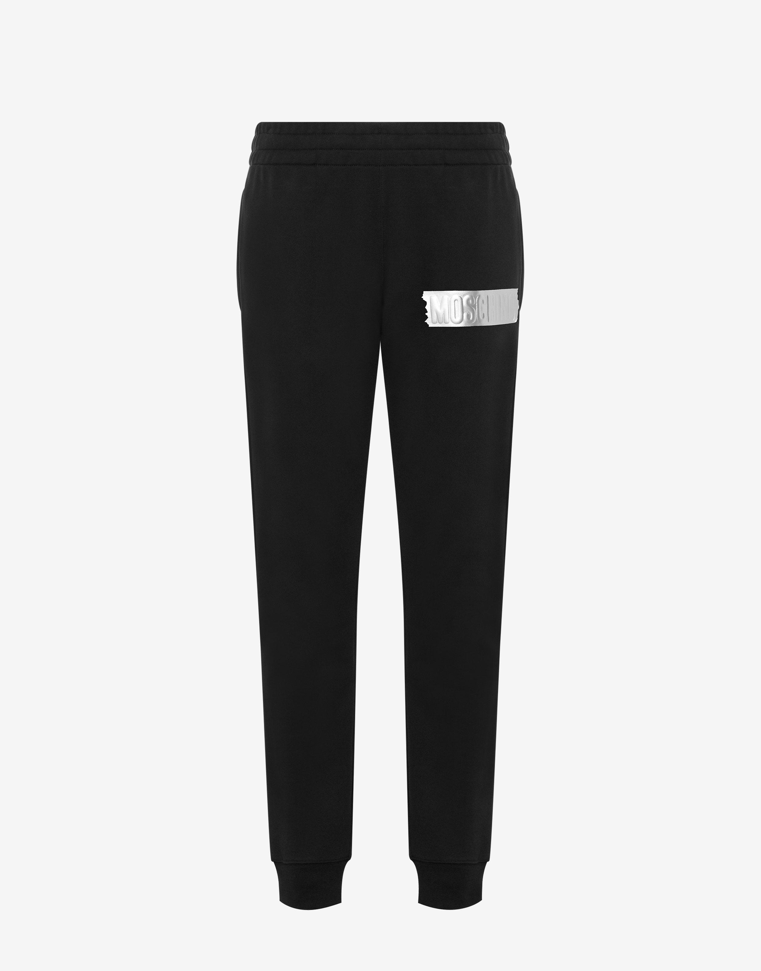 SILVER LOGO ORGANIC COTTON JOGGERS - 1