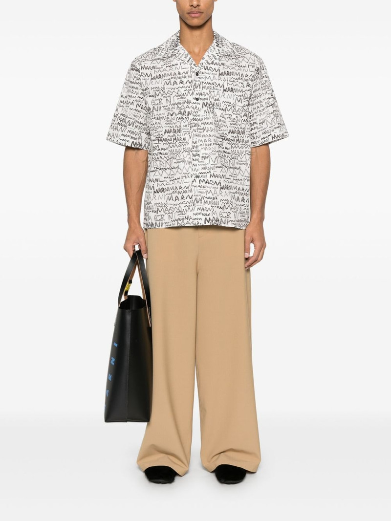 Marni pencil logo-print shirt outlook