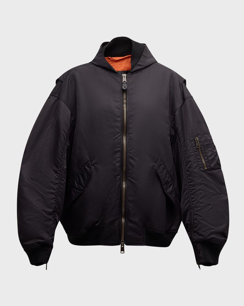 BALENCIAGA Men's Light Hooded Bomber Jacket outlook