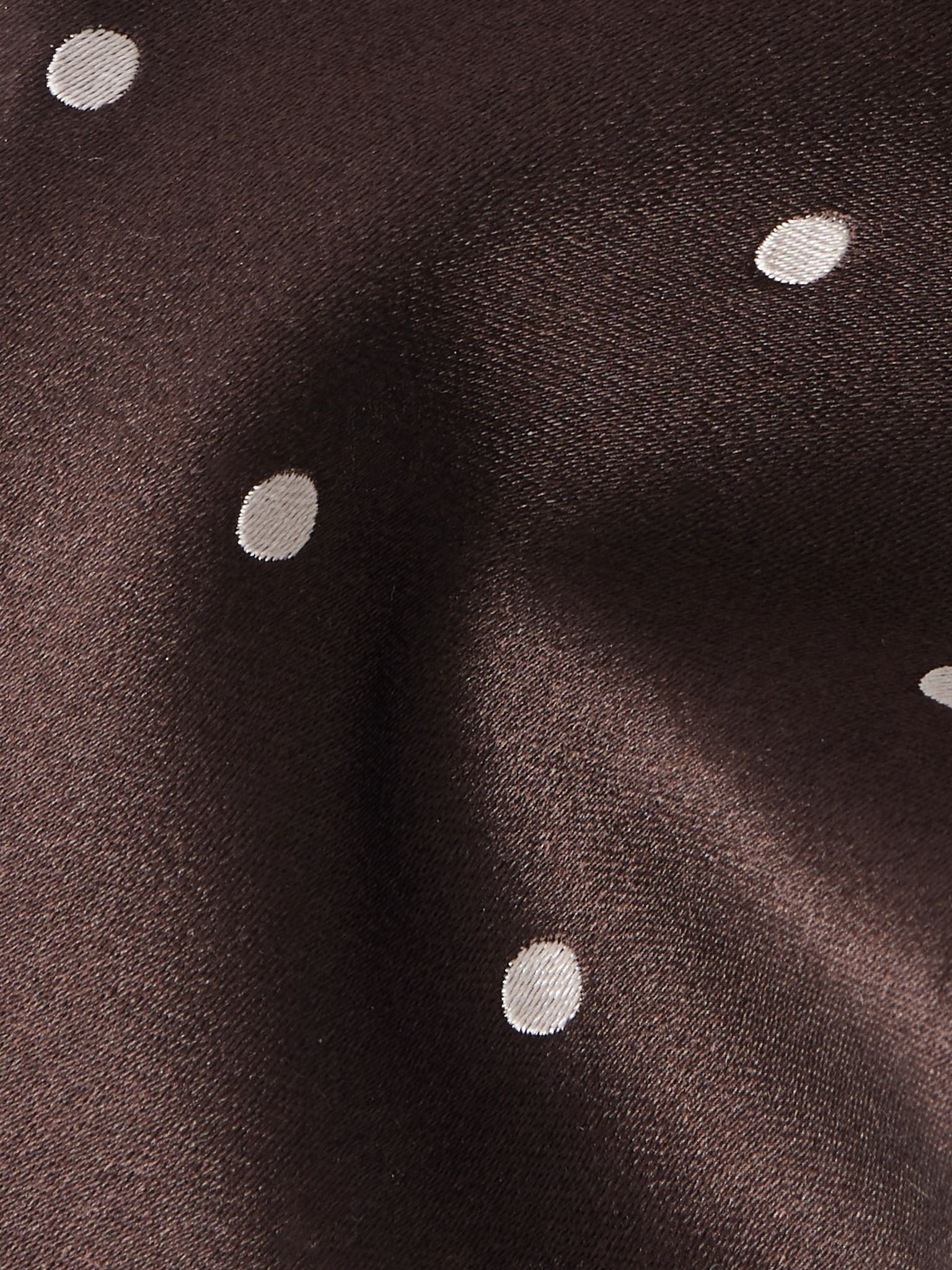 8cm Polka-Dot Silk-Satin Tie Brown - 3