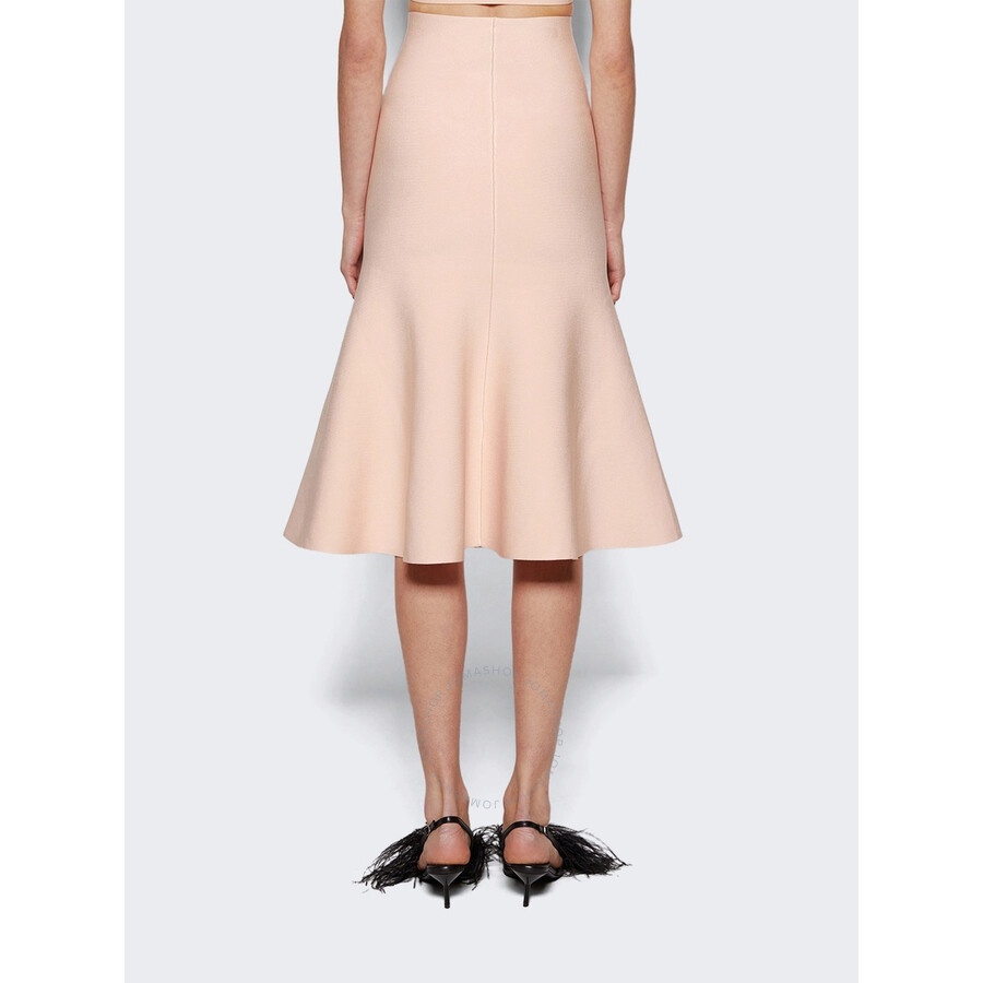 Victoria Beckham Peach Fitted Flared Skirt - 4