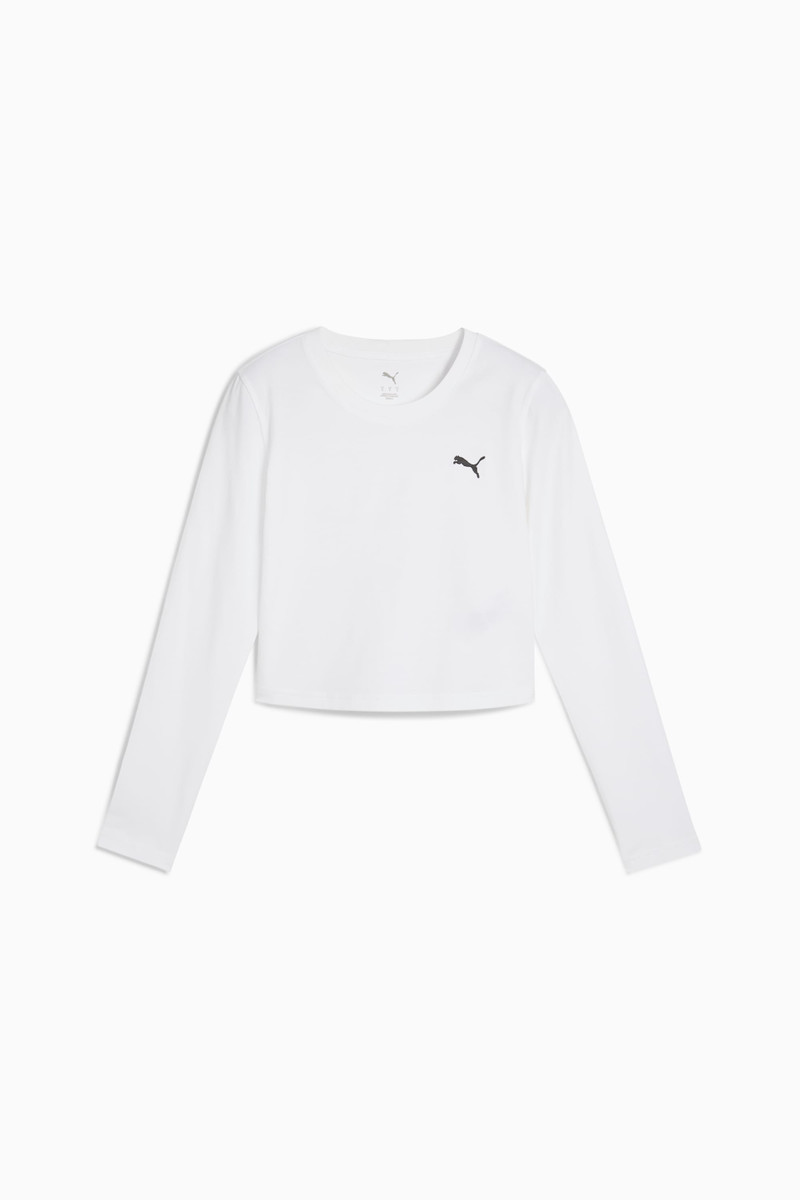 PUMA Wardrobe Essentials Women's Cropped Long Sleeve Tee 1