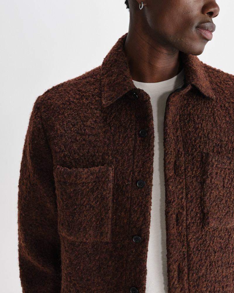 Mount - Brown Reversible Boucle Wool Overshirt 3