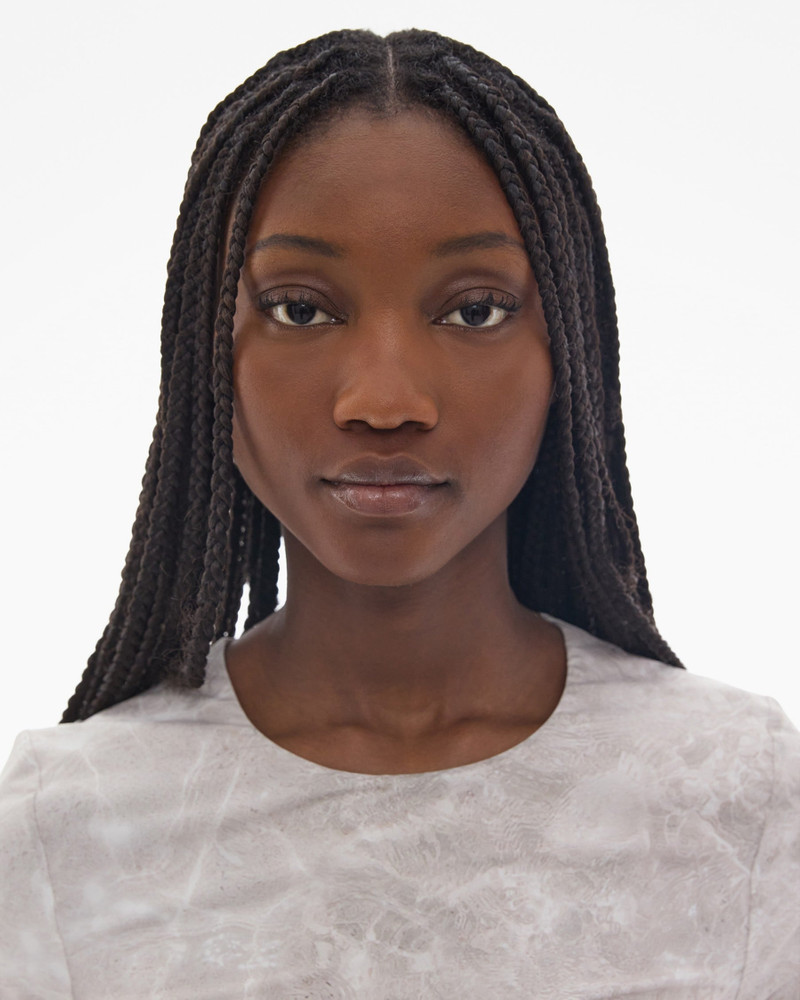 PRINTED RUCHED TEE 7