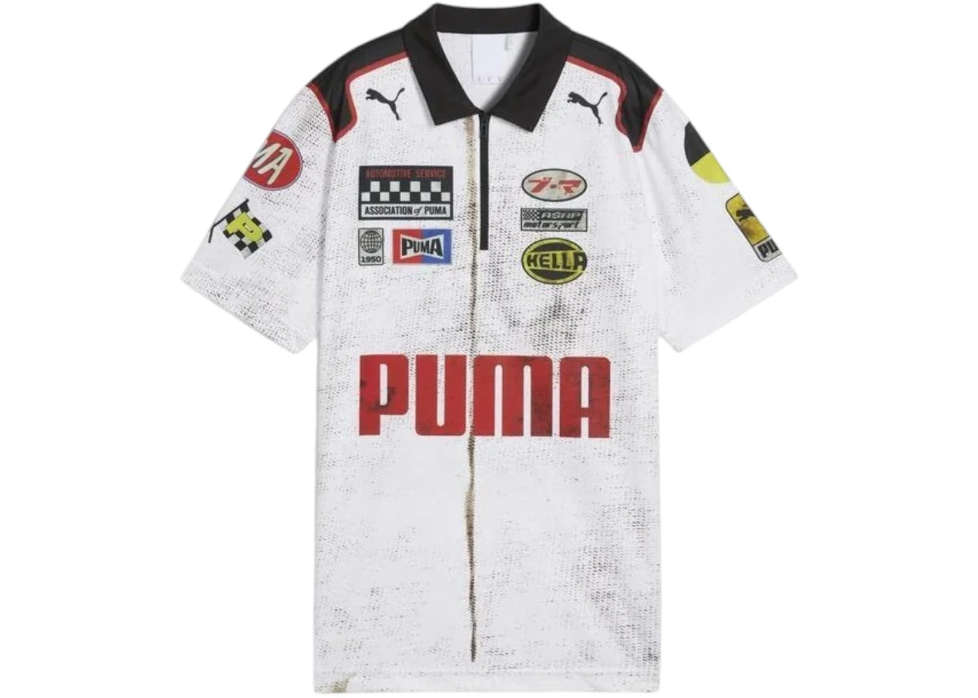 Puma Team Zip Polo Shirt White - 1