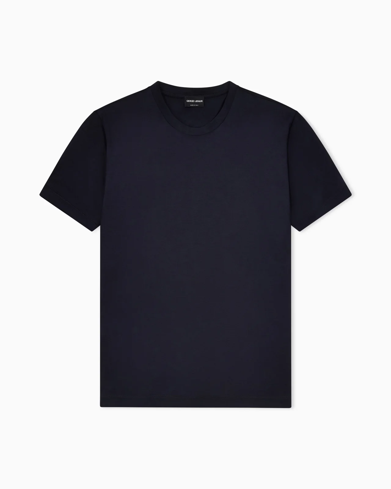 Plain-knit jersey T-shirt in a silk-and-cotton blend - 1